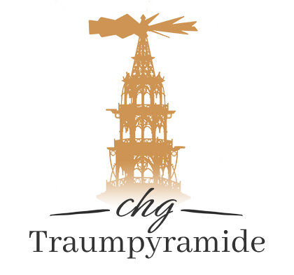 chg handgefertigte Traumpyramide aus Holz - Logo